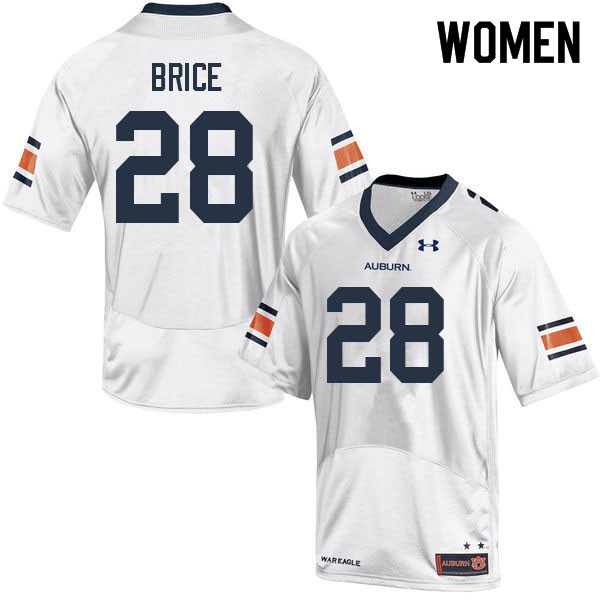 Women #28 Hayden Brice Auburn Tigers College Football Jerseys Sale-White - Click Image to Close